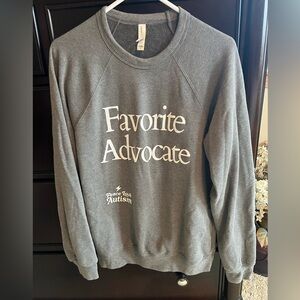 Autism Awareness “Favorite Advocate” Sweatshirt (M) - Peace Love Autism